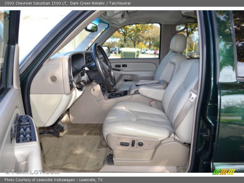 Dark Green Metallic / Tan/Neutral 2003 Chevrolet Suburban 1500 LT