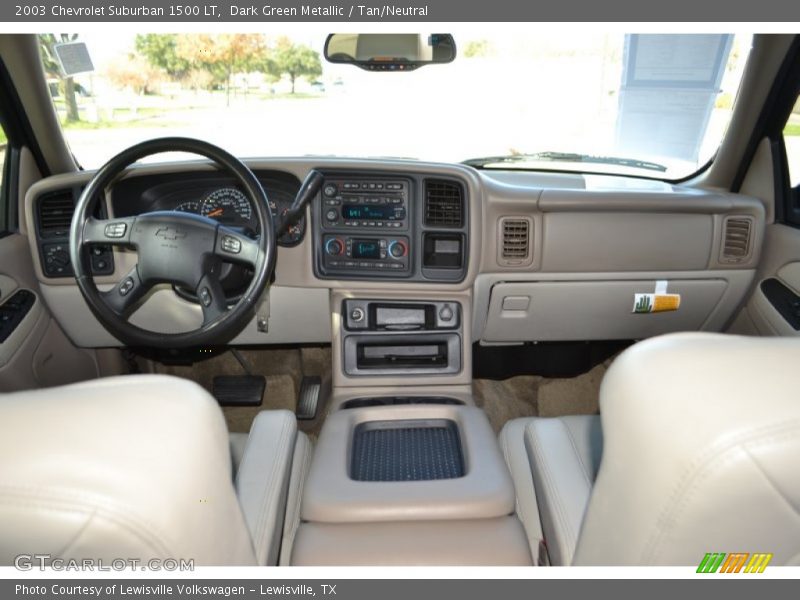 Dark Green Metallic / Tan/Neutral 2003 Chevrolet Suburban 1500 LT
