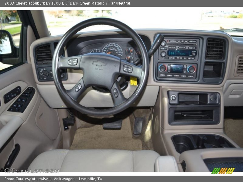 Dark Green Metallic / Tan/Neutral 2003 Chevrolet Suburban 1500 LT