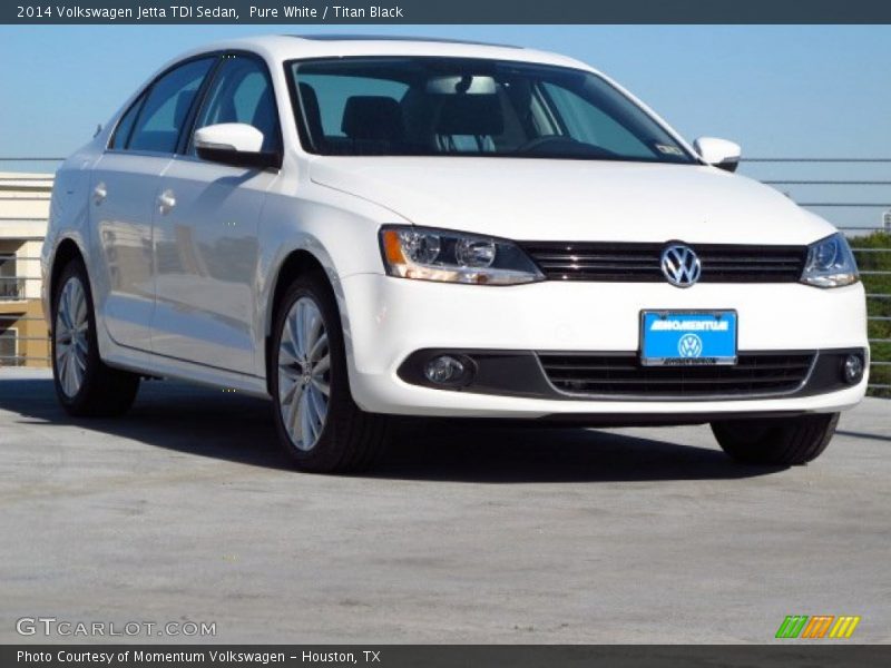 Pure White / Titan Black 2014 Volkswagen Jetta TDI Sedan