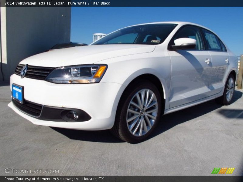 Pure White / Titan Black 2014 Volkswagen Jetta TDI Sedan