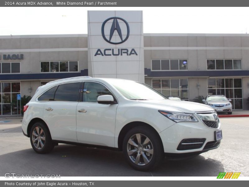 White Diamond Pearl / Parchment 2014 Acura MDX Advance