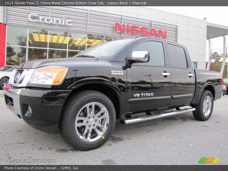 Galaxy Black / Charcoal 2014 Nissan Titan SL Heavy Metal Chrome Edition Crew Cab