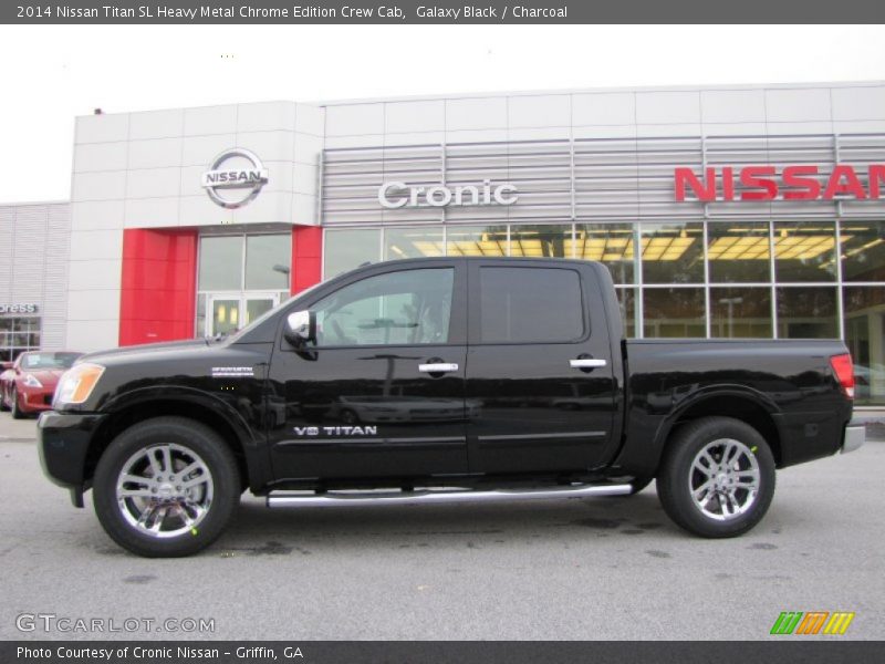 Galaxy Black / Charcoal 2014 Nissan Titan SL Heavy Metal Chrome Edition Crew Cab