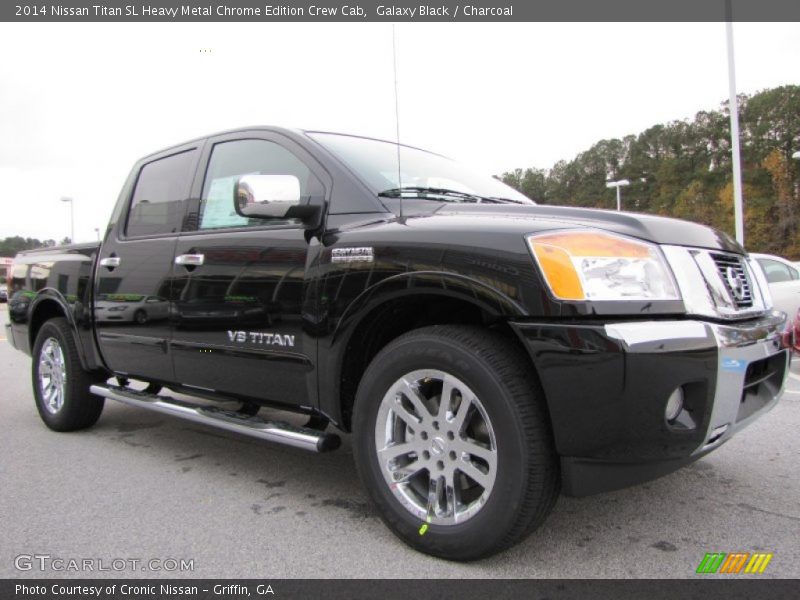 Front 3/4 View of 2014 Titan SL Heavy Metal Chrome Edition Crew Cab