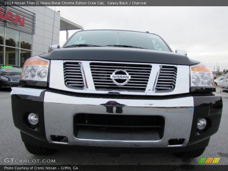 Galaxy Black / Charcoal 2014 Nissan Titan SL Heavy Metal Chrome Edition Crew Cab