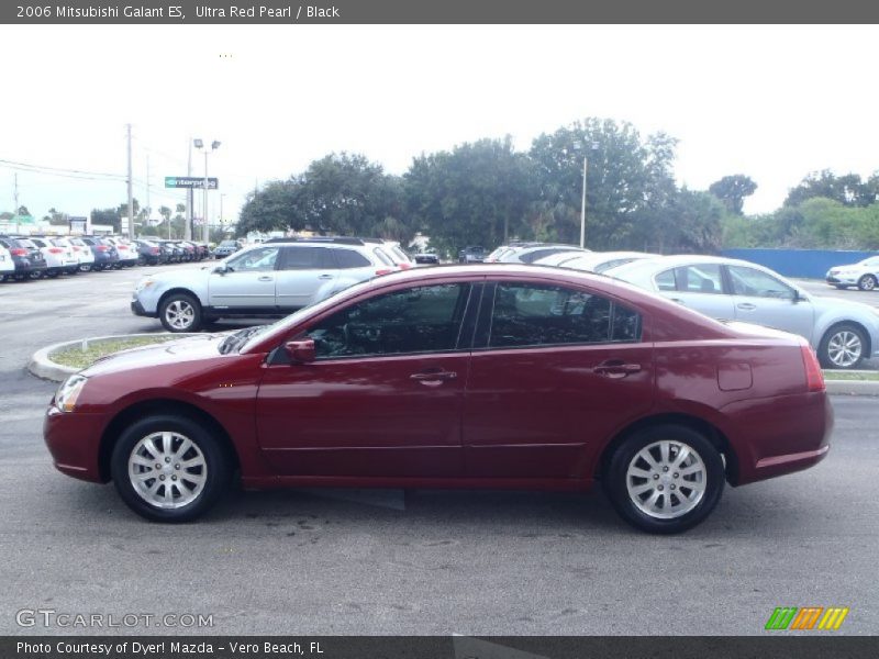 Ultra Red Pearl / Black 2006 Mitsubishi Galant ES
