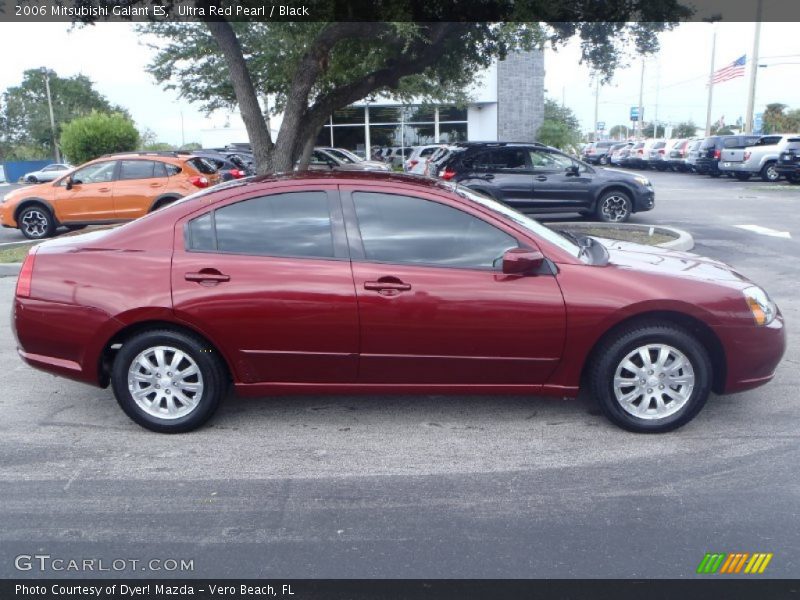 Ultra Red Pearl / Black 2006 Mitsubishi Galant ES