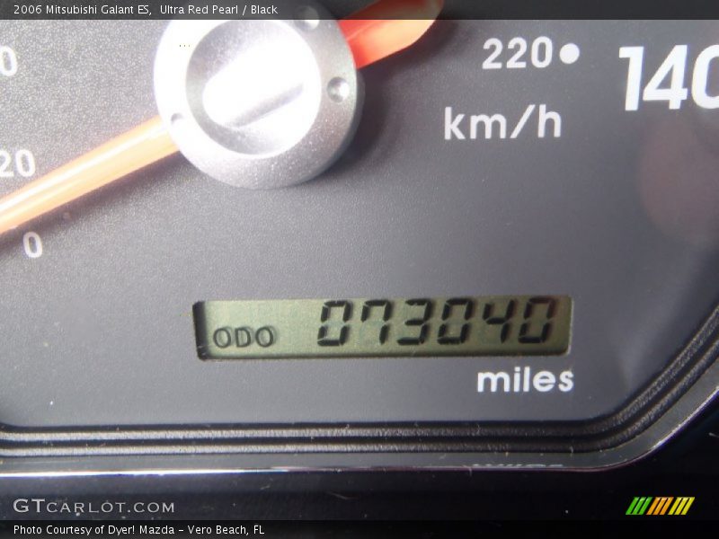 Ultra Red Pearl / Black 2006 Mitsubishi Galant ES