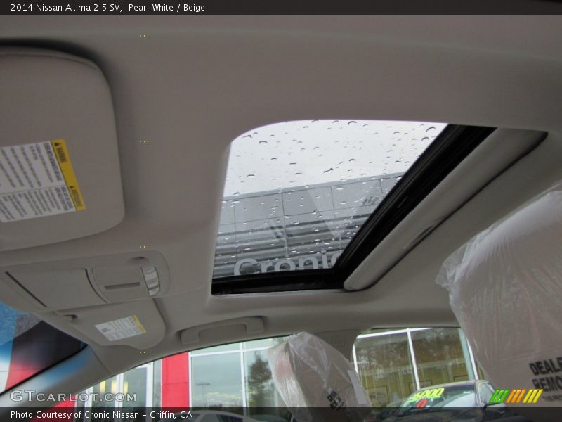 Pearl White / Beige 2014 Nissan Altima 2.5 SV