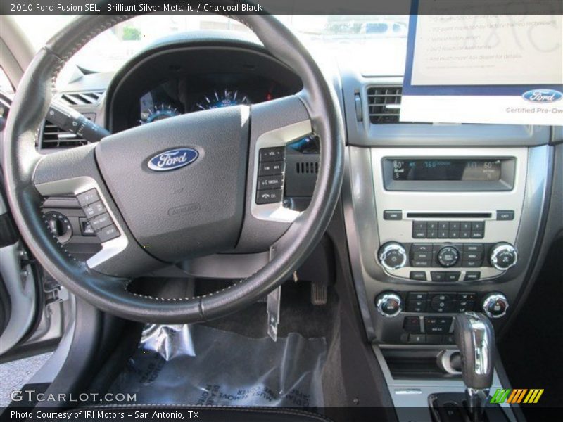 Brilliant Silver Metallic / Charcoal Black 2010 Ford Fusion SEL