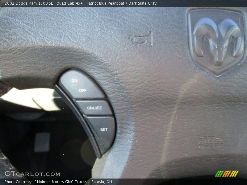 Patriot Blue Pearlcoat / Dark Slate Gray 2002 Dodge Ram 1500 SLT Quad Cab 4x4