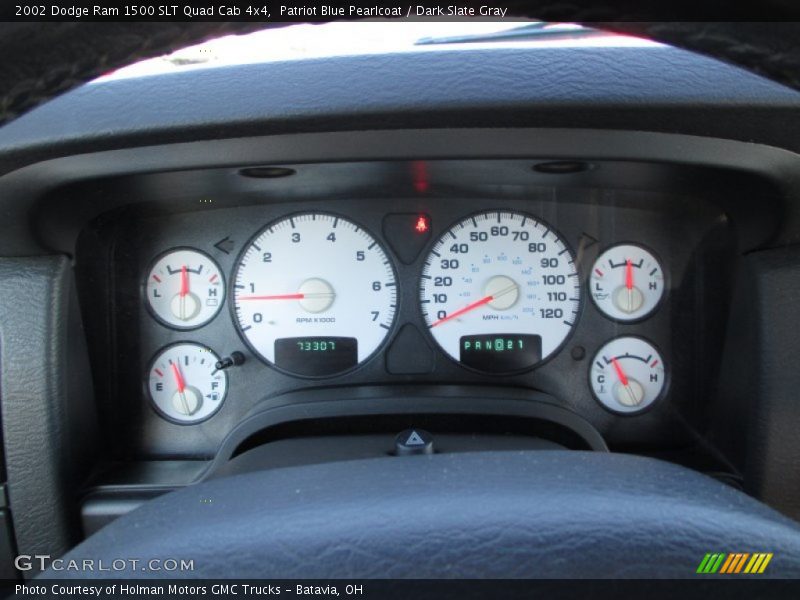 Patriot Blue Pearlcoat / Dark Slate Gray 2002 Dodge Ram 1500 SLT Quad Cab 4x4