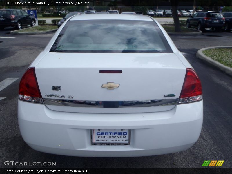 Summit White / Neutral 2010 Chevrolet Impala LT