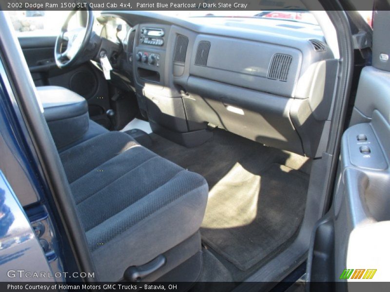 Patriot Blue Pearlcoat / Dark Slate Gray 2002 Dodge Ram 1500 SLT Quad Cab 4x4