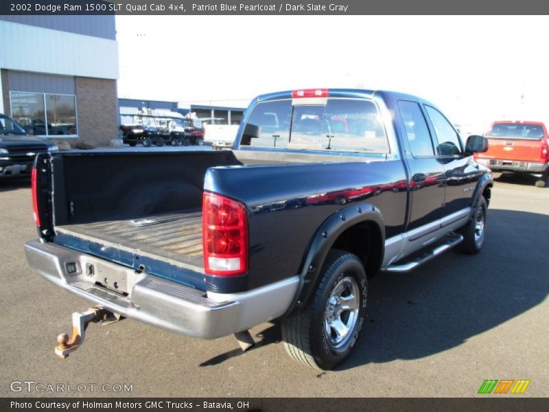 Patriot Blue Pearlcoat / Dark Slate Gray 2002 Dodge Ram 1500 SLT Quad Cab 4x4