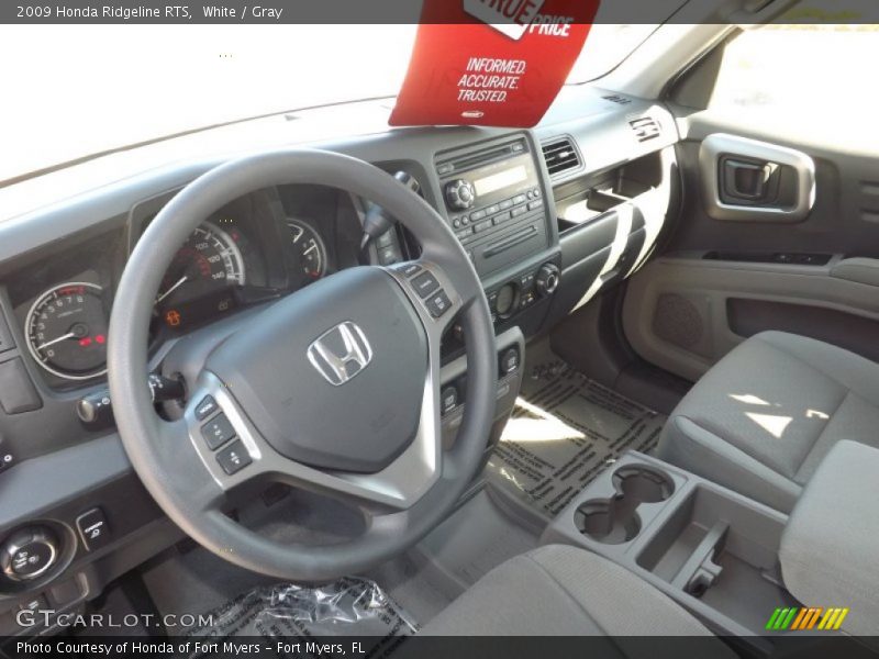 White / Gray 2009 Honda Ridgeline RTS