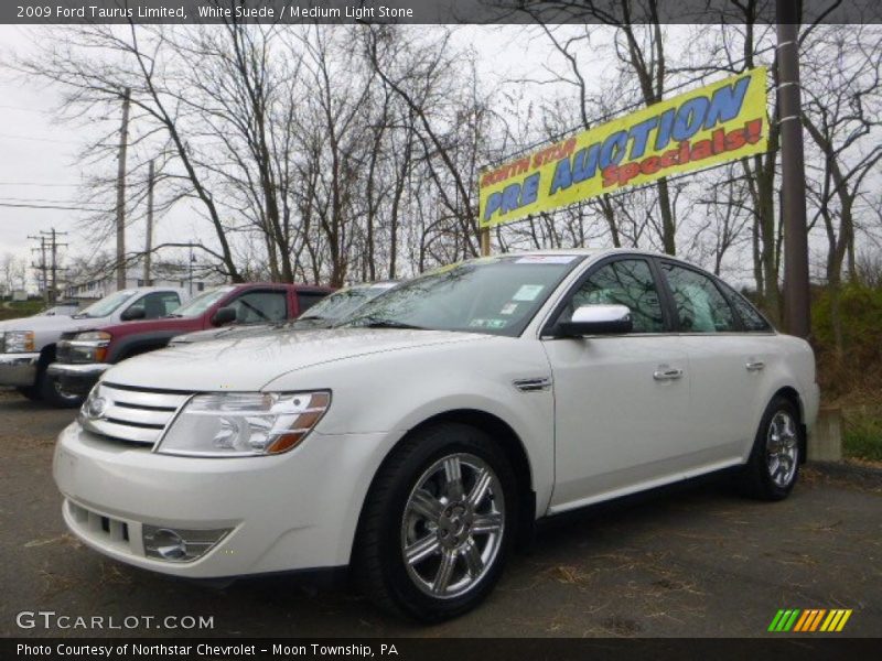 White Suede / Medium Light Stone 2009 Ford Taurus Limited