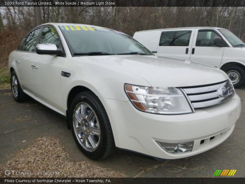 White Suede / Medium Light Stone 2009 Ford Taurus Limited