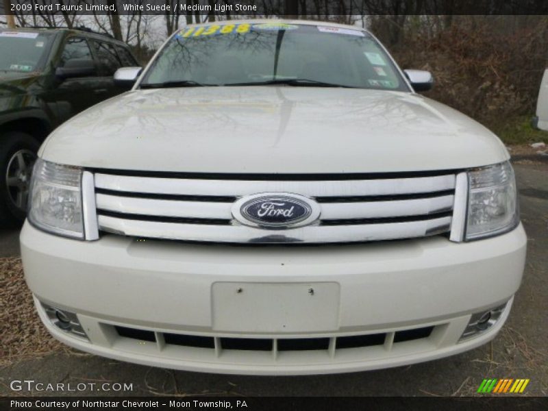White Suede / Medium Light Stone 2009 Ford Taurus Limited