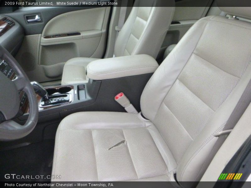 White Suede / Medium Light Stone 2009 Ford Taurus Limited