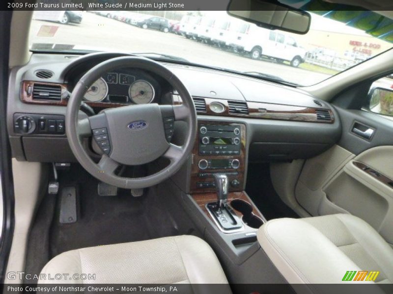 White Suede / Medium Light Stone 2009 Ford Taurus Limited