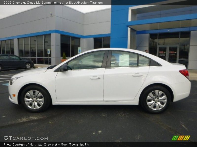 Summit White / Jet Black/Medium Titanium 2012 Chevrolet Cruze LS
