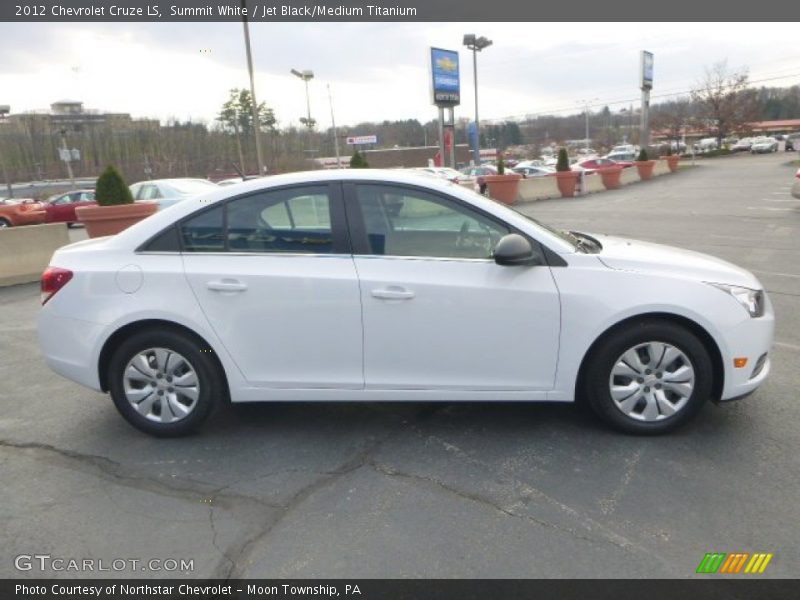 Summit White / Jet Black/Medium Titanium 2012 Chevrolet Cruze LS