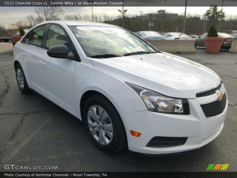 Summit White / Jet Black/Medium Titanium 2012 Chevrolet Cruze LS