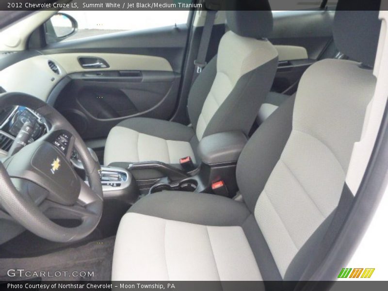 Summit White / Jet Black/Medium Titanium 2012 Chevrolet Cruze LS