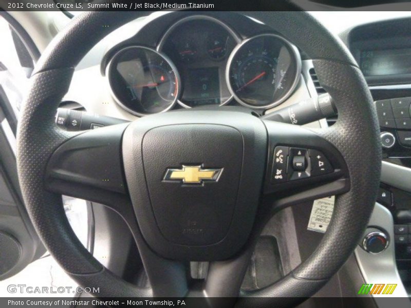 Summit White / Jet Black/Medium Titanium 2012 Chevrolet Cruze LS