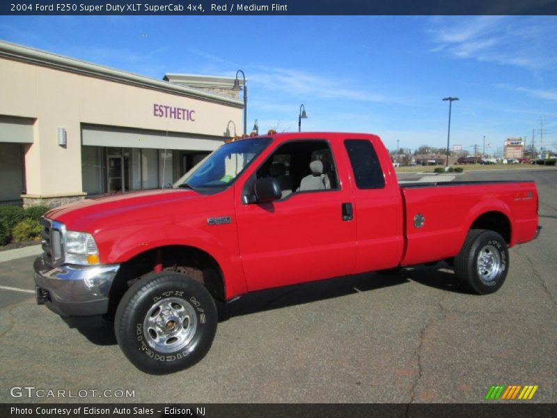 Red / Medium Flint 2004 Ford F250 Super Duty XLT SuperCab 4x4