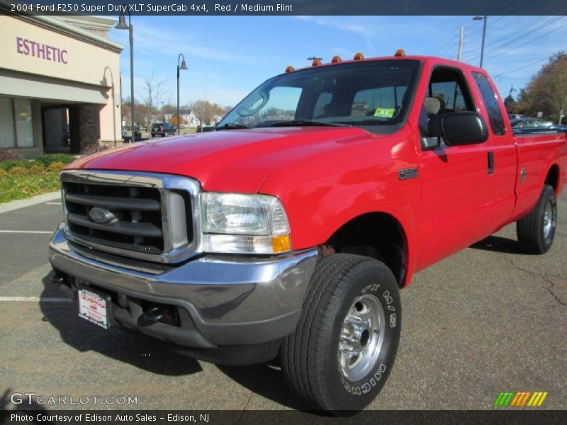 Red / Medium Flint 2004 Ford F250 Super Duty XLT SuperCab 4x4