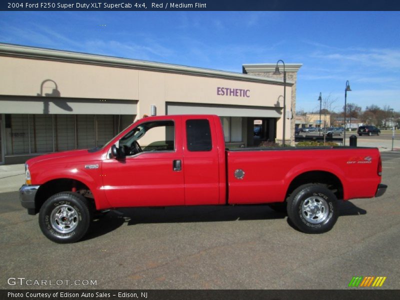 Red / Medium Flint 2004 Ford F250 Super Duty XLT SuperCab 4x4