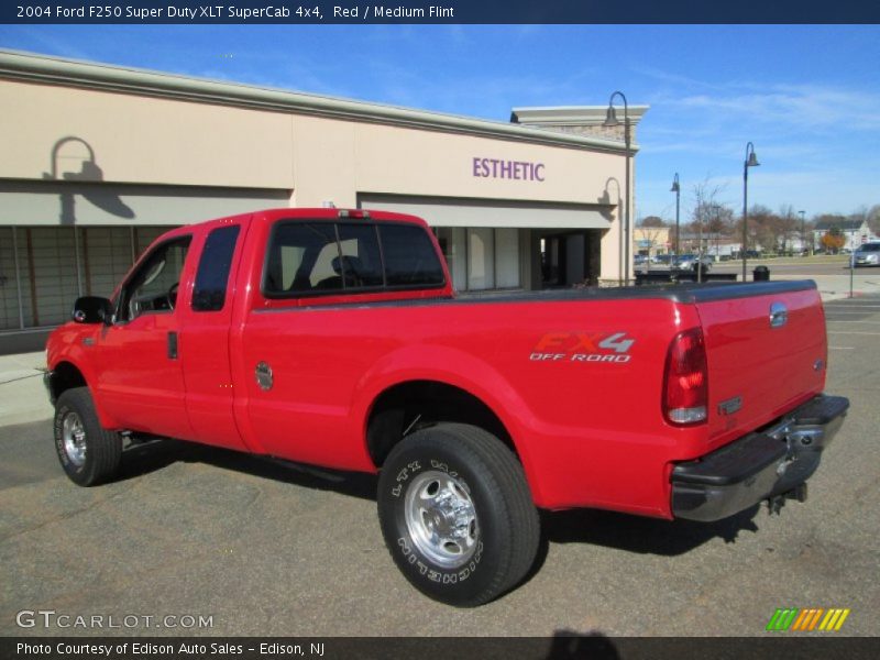 Red / Medium Flint 2004 Ford F250 Super Duty XLT SuperCab 4x4