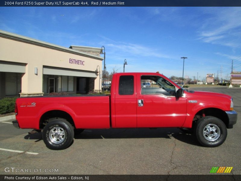 Red / Medium Flint 2004 Ford F250 Super Duty XLT SuperCab 4x4