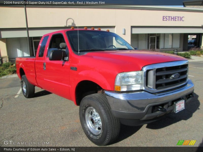 Red / Medium Flint 2004 Ford F250 Super Duty XLT SuperCab 4x4