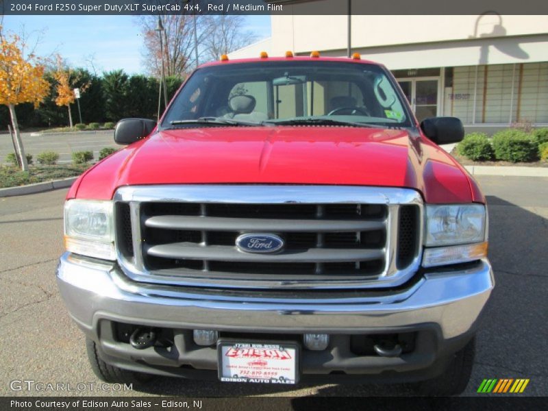 Red / Medium Flint 2004 Ford F250 Super Duty XLT SuperCab 4x4