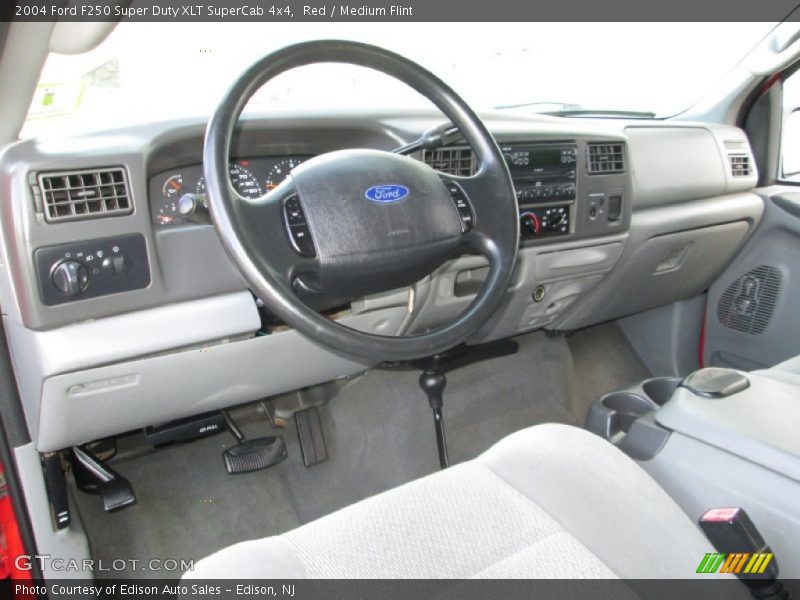 Red / Medium Flint 2004 Ford F250 Super Duty XLT SuperCab 4x4