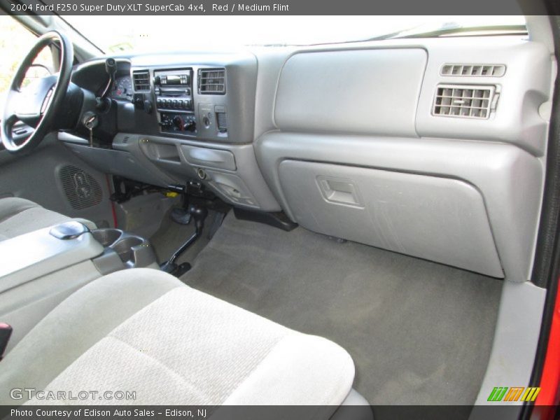 Red / Medium Flint 2004 Ford F250 Super Duty XLT SuperCab 4x4