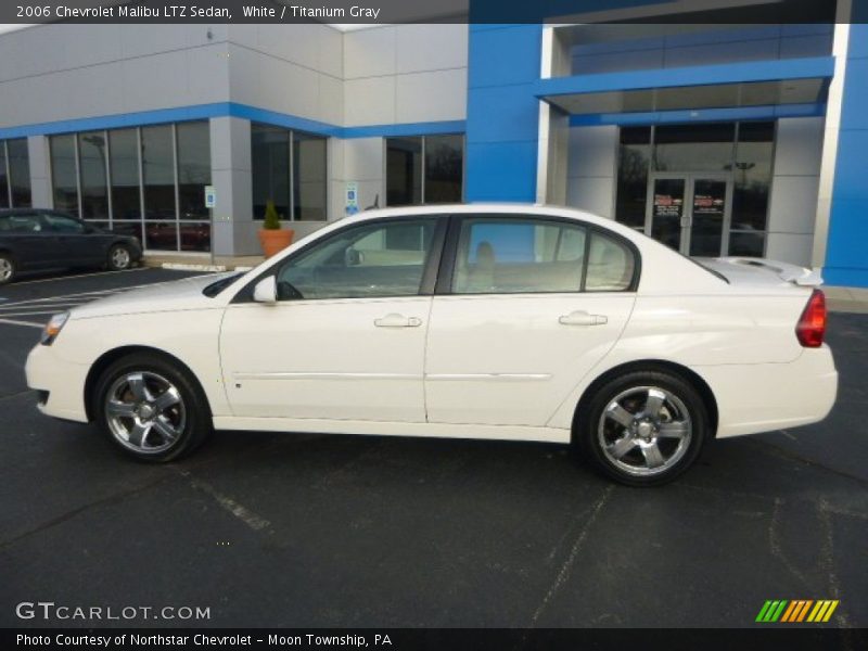 White / Titanium Gray 2006 Chevrolet Malibu LTZ Sedan