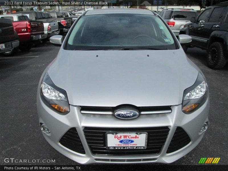 Ingot Silver / Charcoal Black 2013 Ford Focus Titanium Sedan
