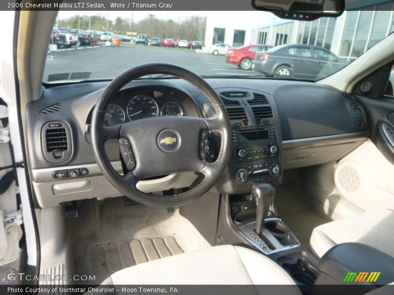 White / Titanium Gray 2006 Chevrolet Malibu LTZ Sedan