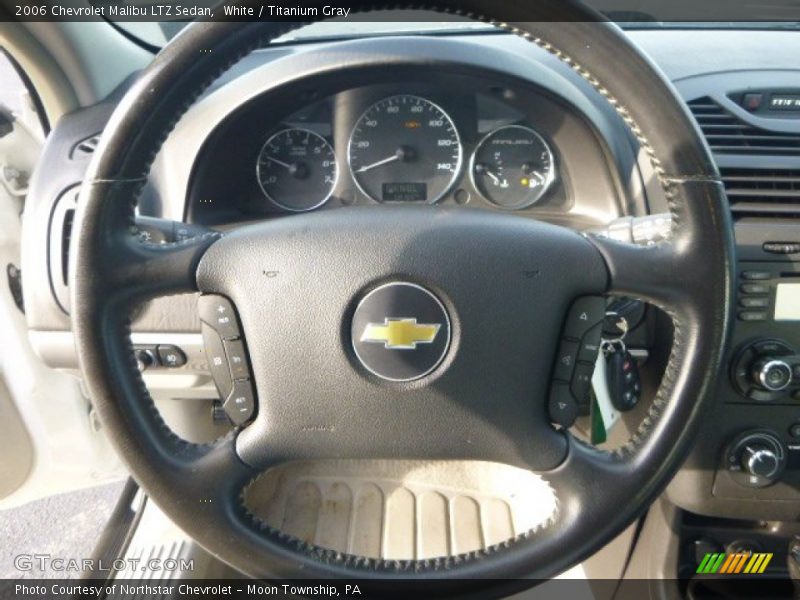 White / Titanium Gray 2006 Chevrolet Malibu LTZ Sedan