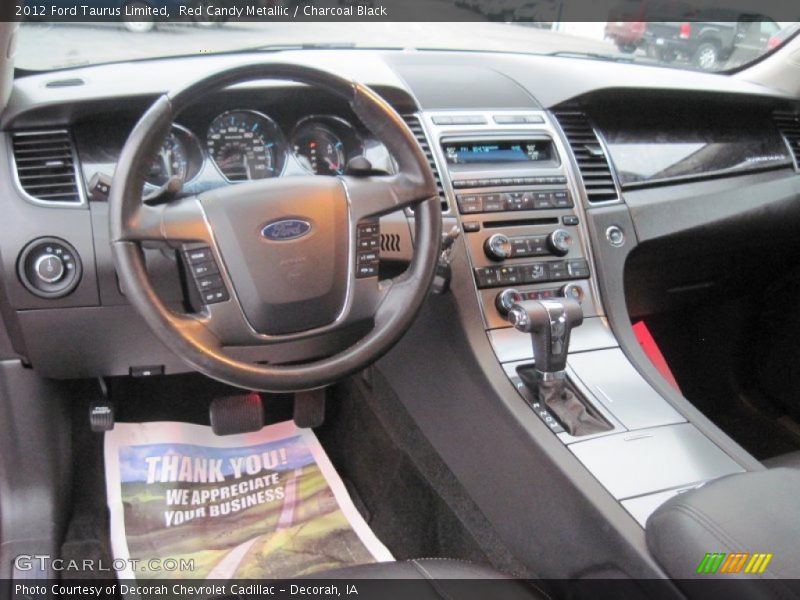 Red Candy Metallic / Charcoal Black 2012 Ford Taurus Limited