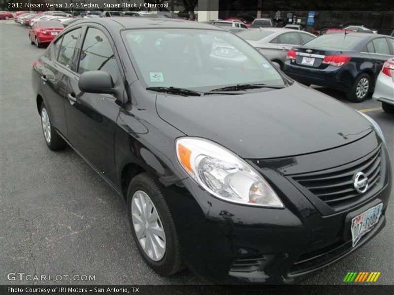 Super Black / Charcoal 2012 Nissan Versa 1.6 S Sedan