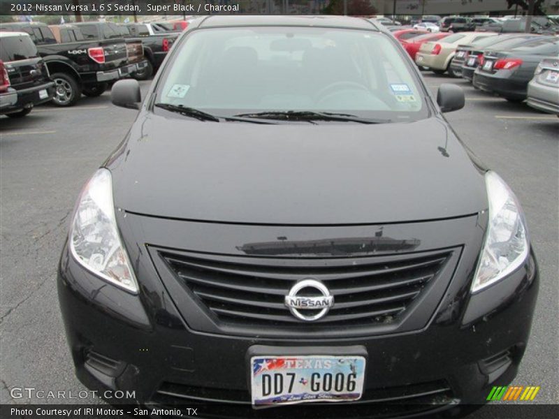 Super Black / Charcoal 2012 Nissan Versa 1.6 S Sedan