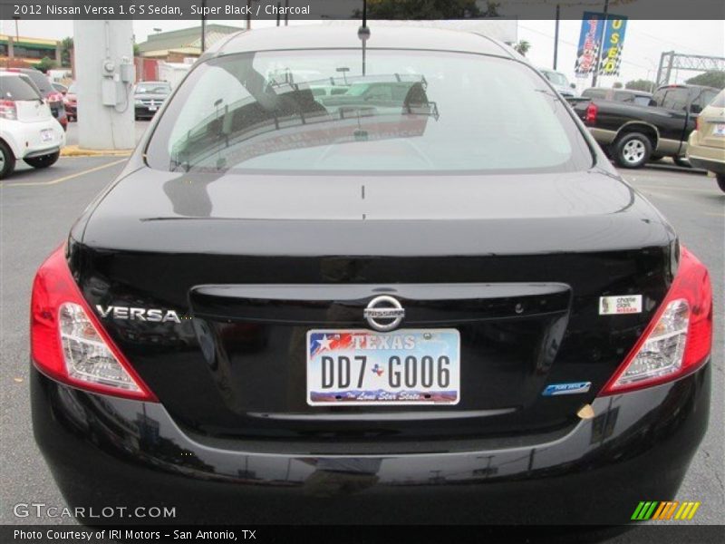 Super Black / Charcoal 2012 Nissan Versa 1.6 S Sedan
