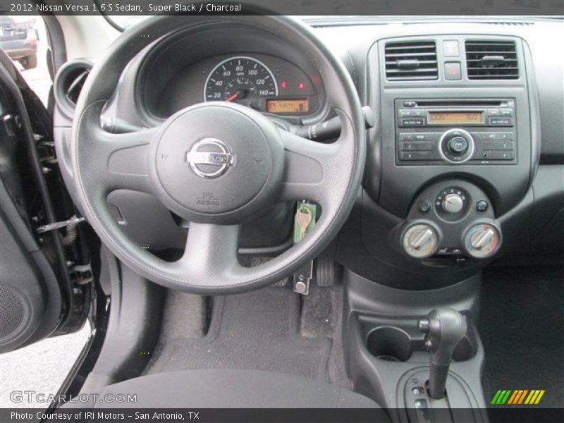 Super Black / Charcoal 2012 Nissan Versa 1.6 S Sedan