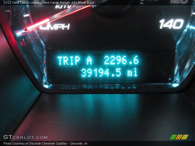 Red Candy Metallic / Charcoal Black 2012 Ford Taurus Limited